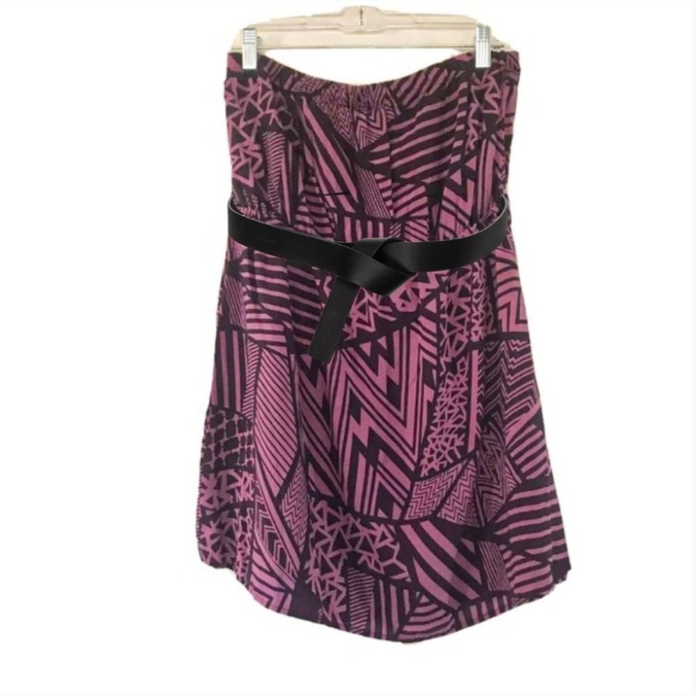 🆕 Hello Miss Purple Geometric Tube Top Dress
